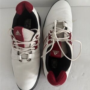 “Adidas Golf Shoes White Red Men’s Size 9.5 Lightweight”